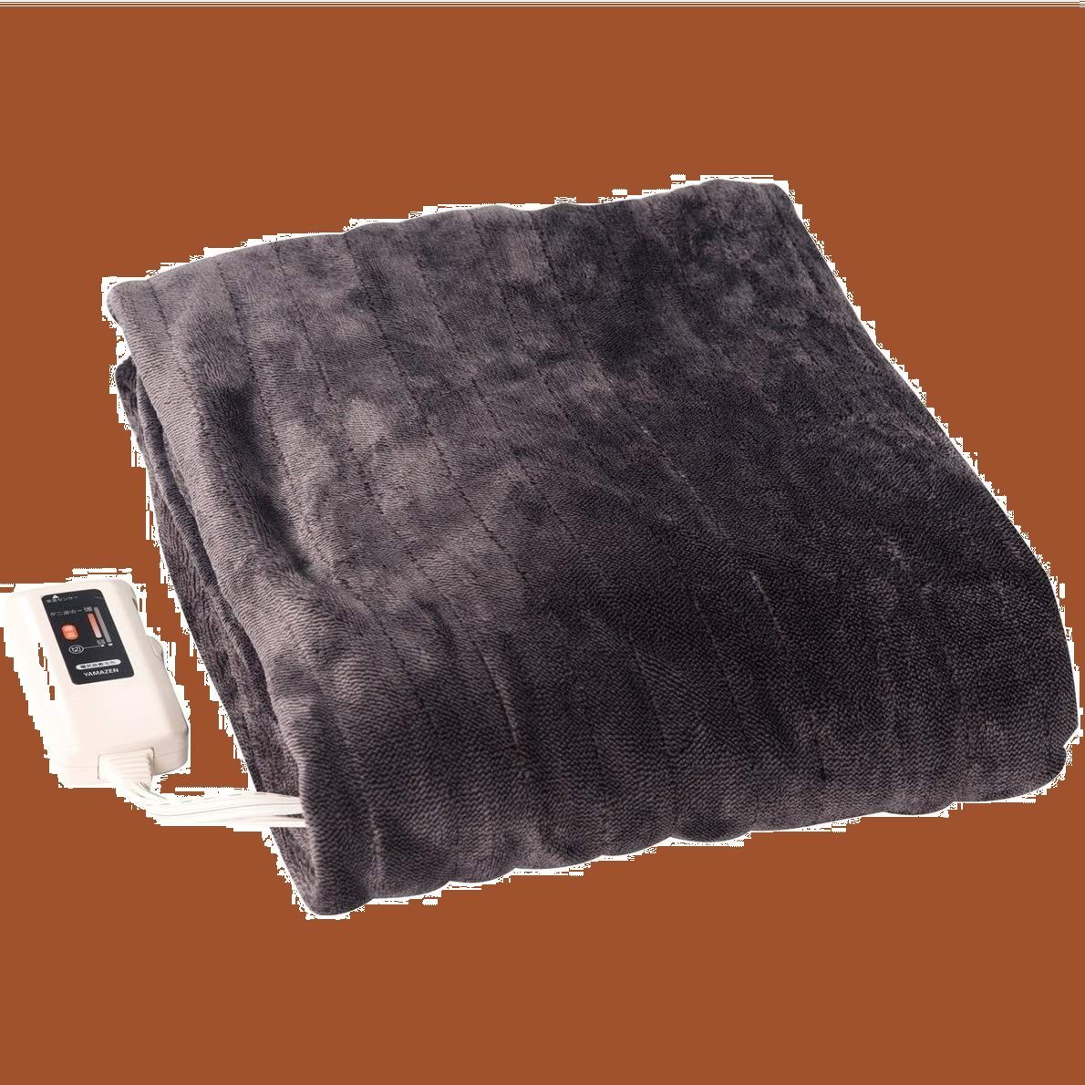 山善 ふんわりやわらか 電気掛 敷毛布 丸洗い 188×130cm ミックスフランネル素材 室温センサー付 YMK-MF41