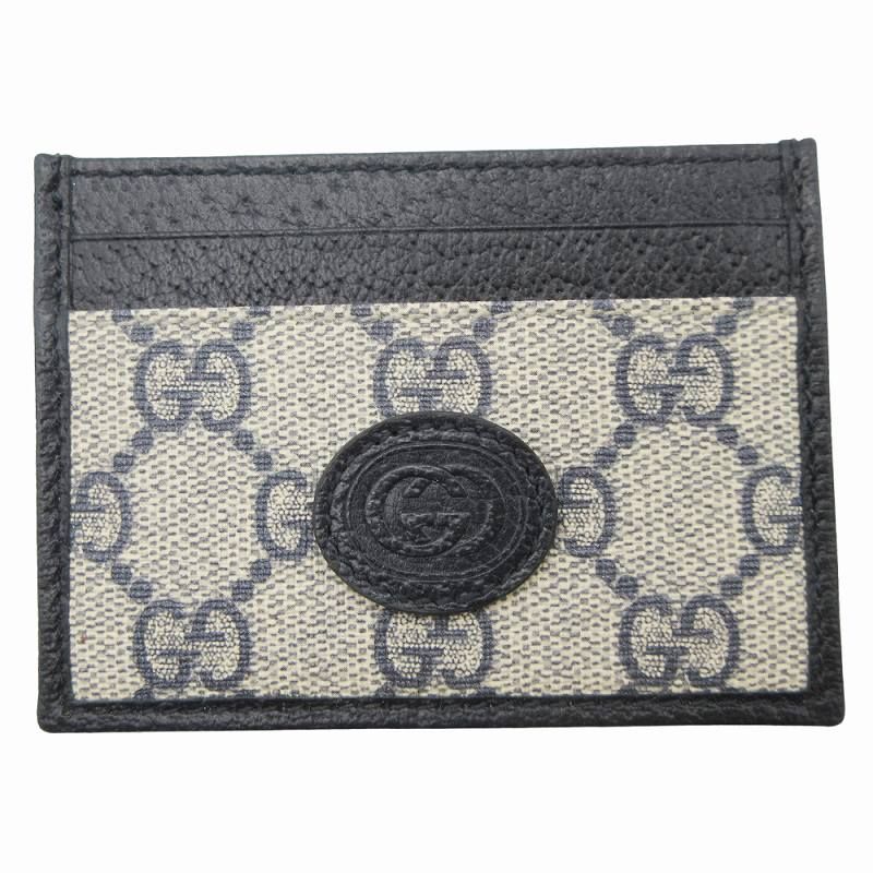 極美品 グッチ GUCCI GGスプリーム PVC レザー カードケース ICケース