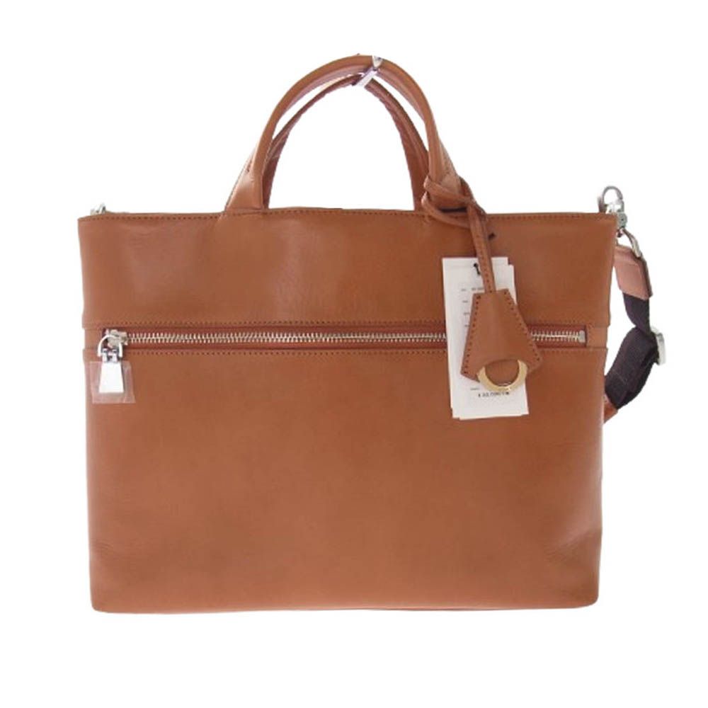 aniary アニアリ 01-03011 Antique Leather アルティザンレザー トートバッグ ショルダー 2WAY ビジネスバッグ オレンジ系【新古品】【未使用】【中古】