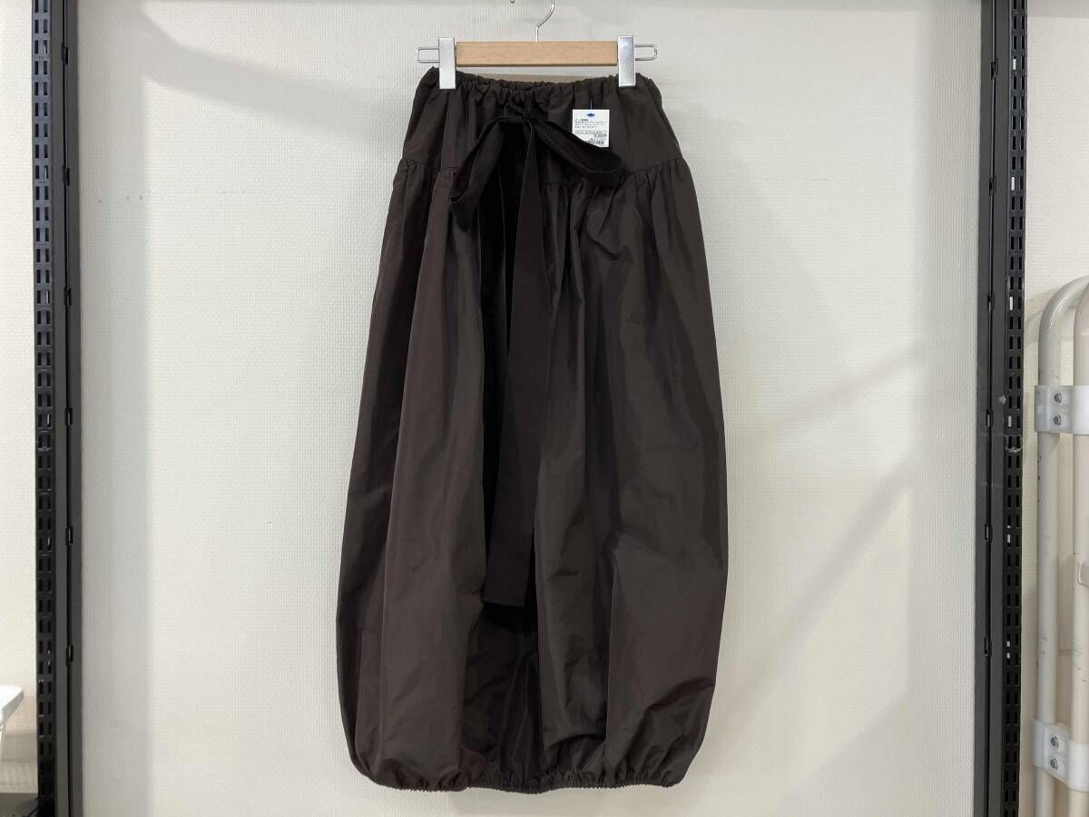 Patou パトゥ バルーンスカート ファイユバブルヘムスカート サイズ34 21AA4-SK023-11 茶 ブラウン ポリエステル レディース