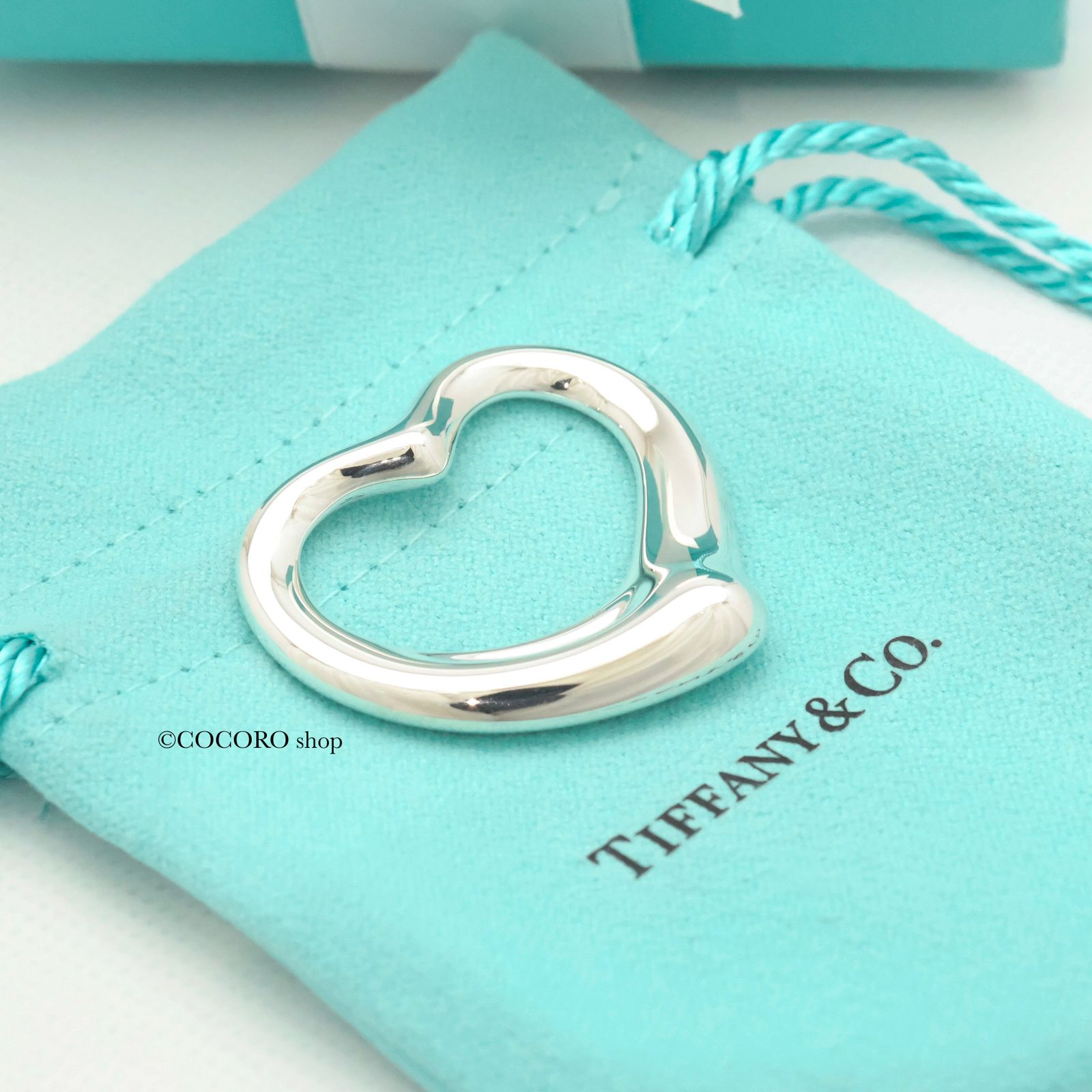 美品】ティファニー TIFFANY&Co. オープンハート 36mm エルサ