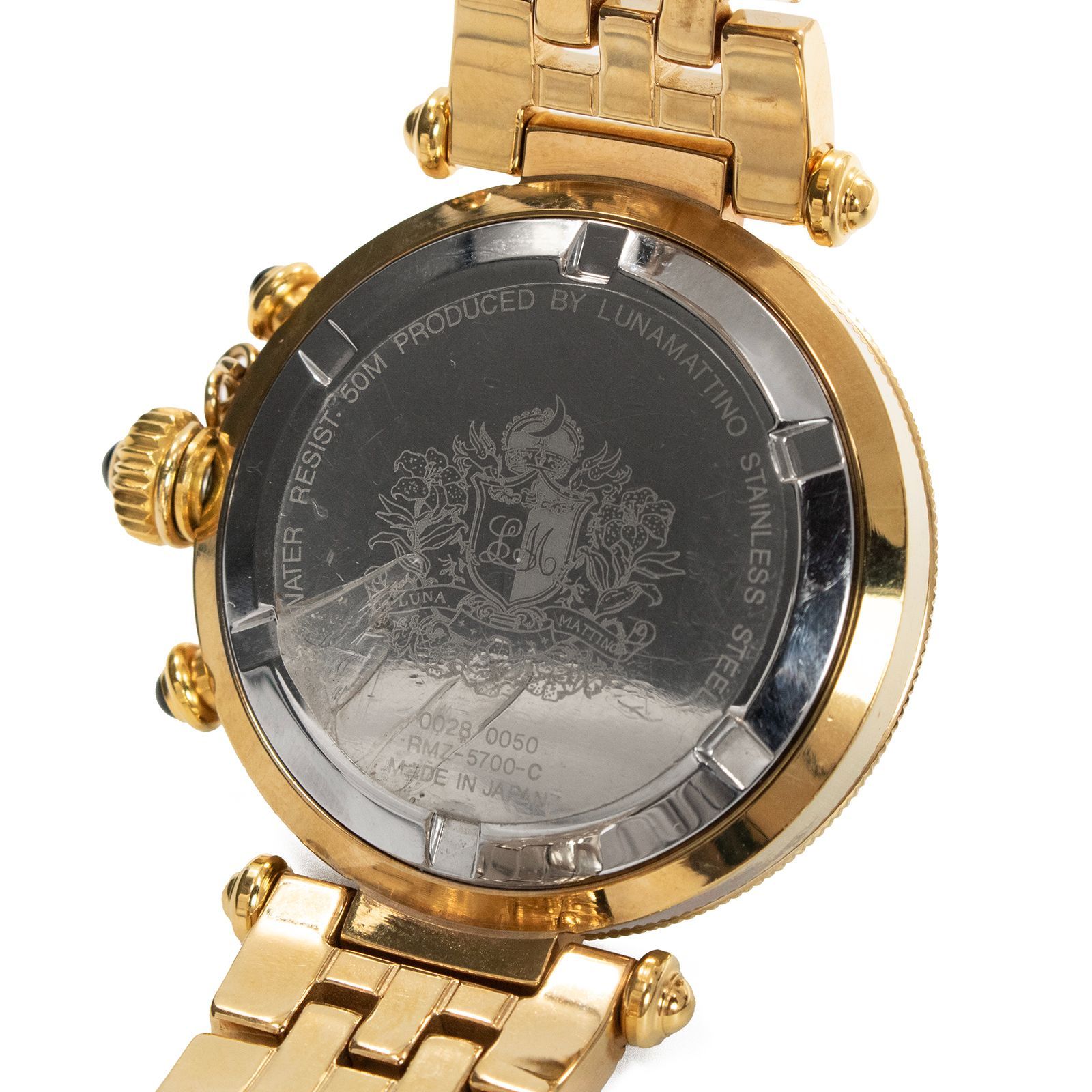 送料無料 ルナマティーノ 腕時計 クォーツ メンズ RMZ-5700-C 黄色