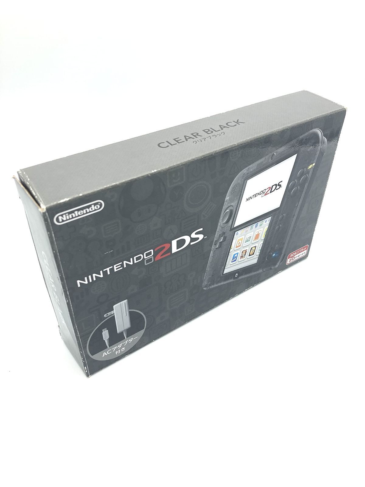 中古セール Nintendo ニンテンドー2DS クリアブラック 箱付き - メルカリ