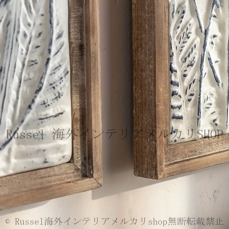 5☆大好評！ ウォールアート 壁掛けインテリア ウォールデコレーション 長方形 花 葉っぱ フラワーリーフ デザイン ヴィンテージ風 アンティーク風 北欧 かわいい おしゃれ キッチン 玄関 リビング インテリア雑貨 4-7 躍動感のある