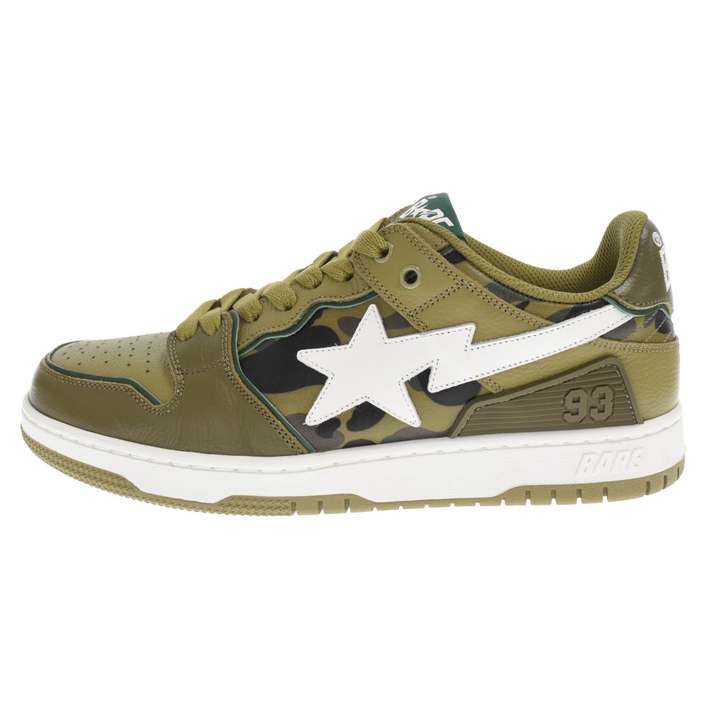 A BATHING APE (アベイシングエイプ) BAPE SK8 STA #4 ベイプスケートスター ローカットスニーカー カーキ  1J30191026 US9