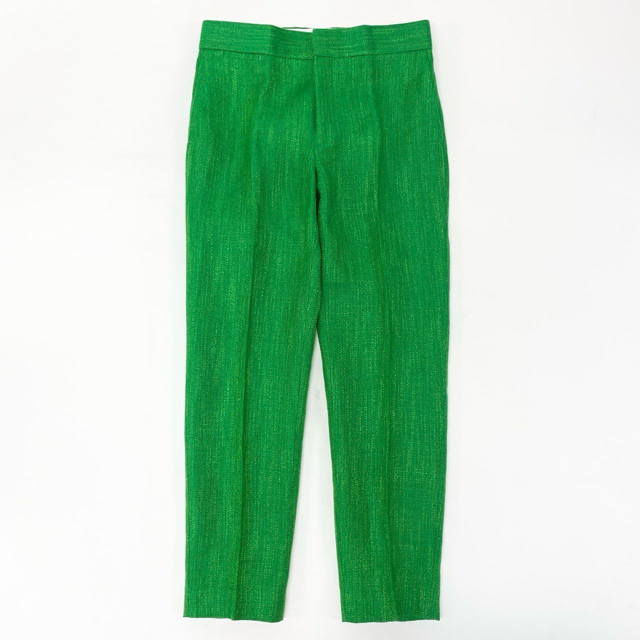 72j15 Drawer ドゥロワー リネン混 オットマンベーシックパンツ ボトム パンツ 6514-236-1203 34サイズ グリーン レディースu02t