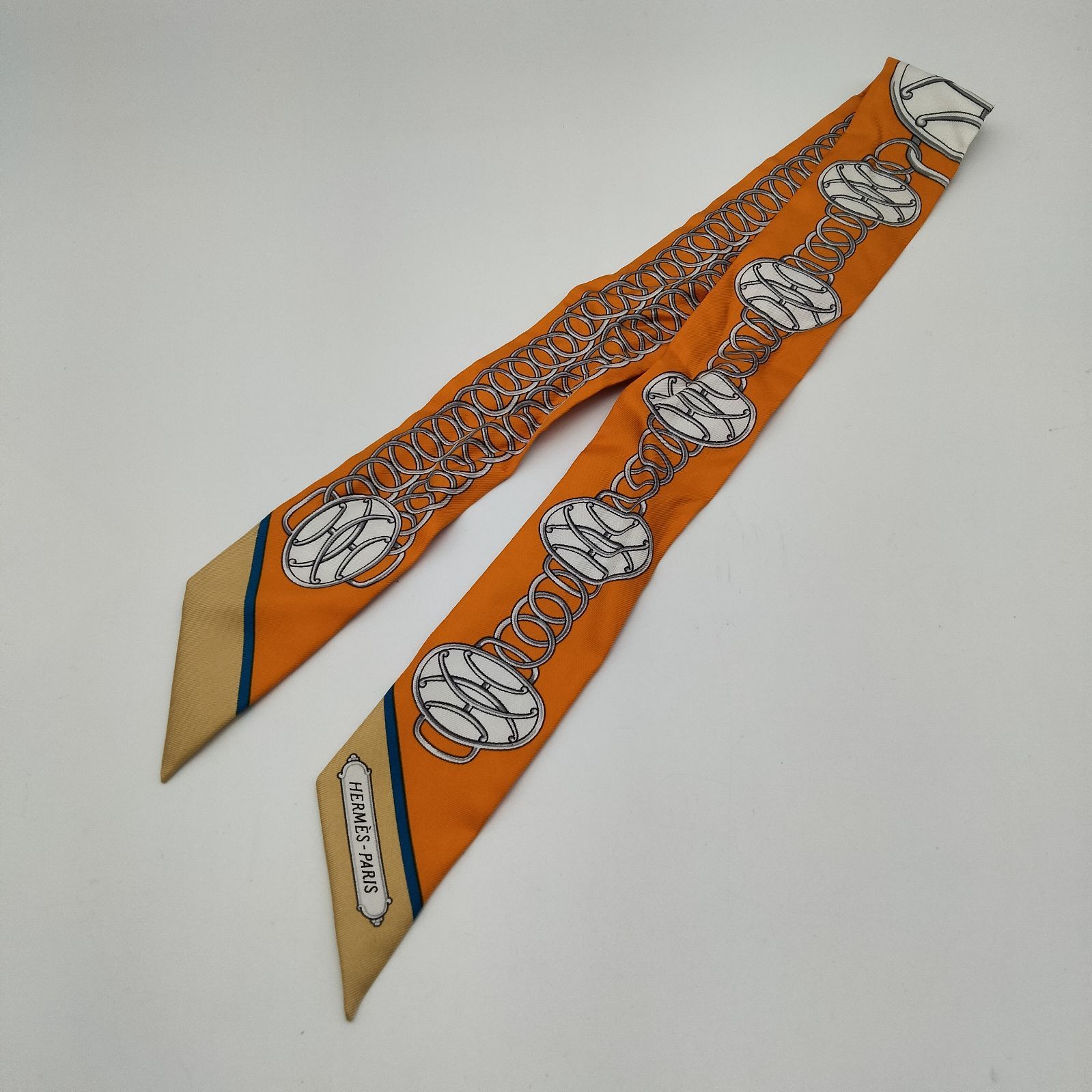エルメス ツイリー スカーフ リフト プロフィール オレンジ ✨️HERMES✨エルメス ツイリー スカーフ リフトプロフィール