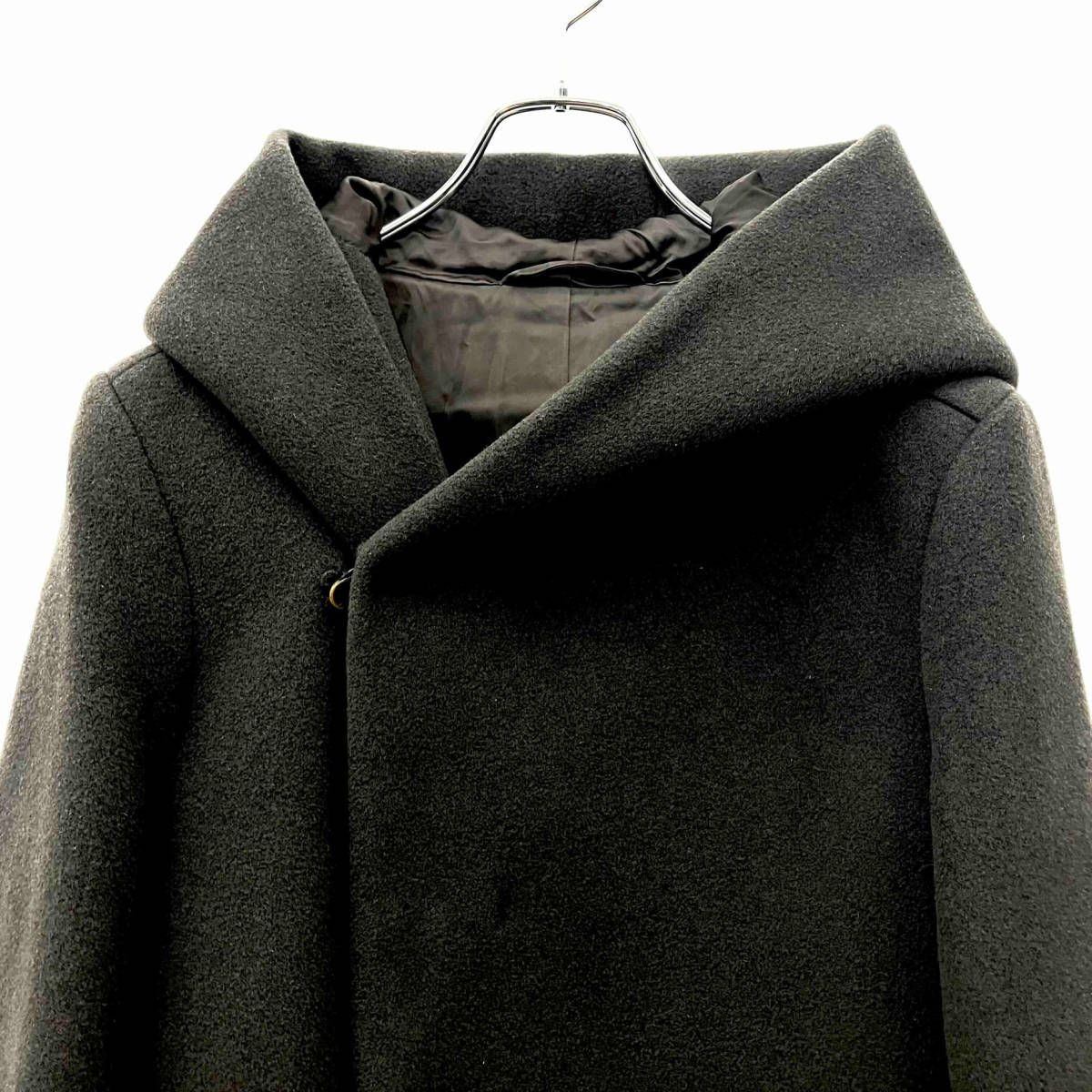カズユキクマガイ ATTACHMENT カシミヤ混ビーバーフーデッドコート KAZUYUKI KUMAGAI カズユキクマガイ カシミヤ混 Wフェイス