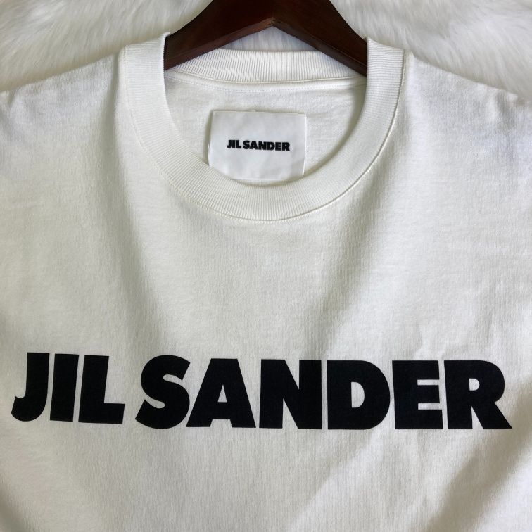 Jil Sander ジル サンダー ロゴプリント ジャージー Tシャツ JIL SANDER (ジルサンダー) コットンジャージ ロゴプリント 半袖