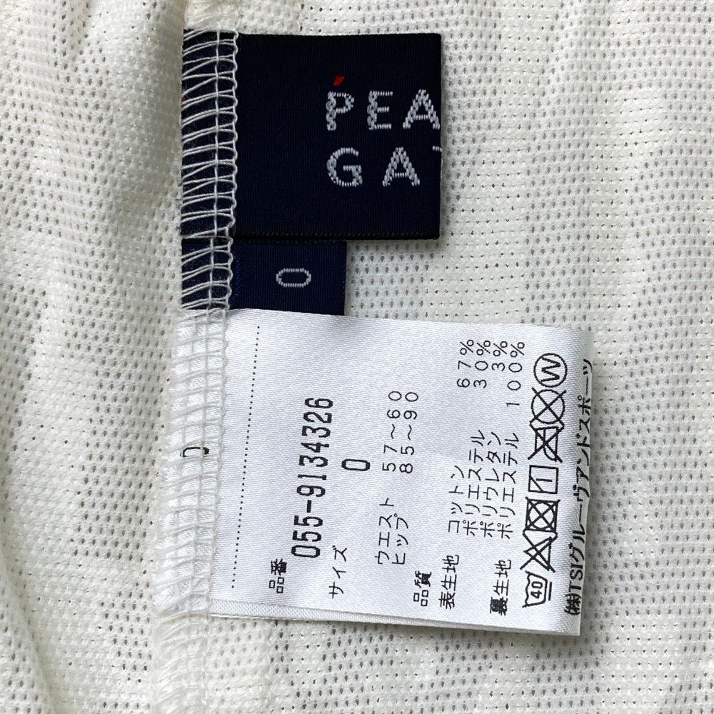 サイズ：0 PEARLY GATES パーリーゲイツ 裏地付スカート メッシュ ロゴ