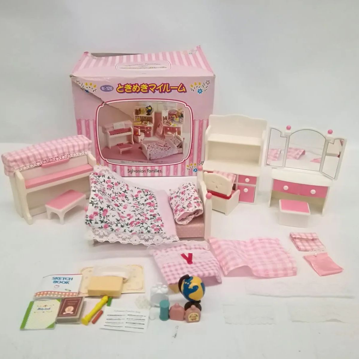 シルバニアファミリー ときめきマイルーム 箱付き ピンクの家具 レトロ