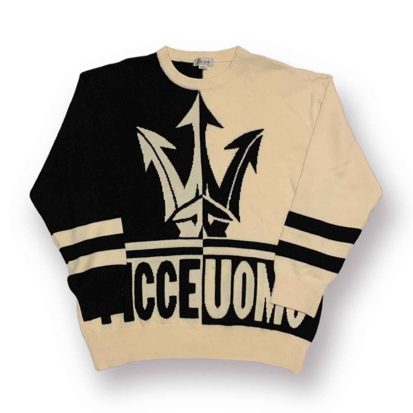 90s FICCE Design Knit Sweater フィッチェ デザインニットセーター