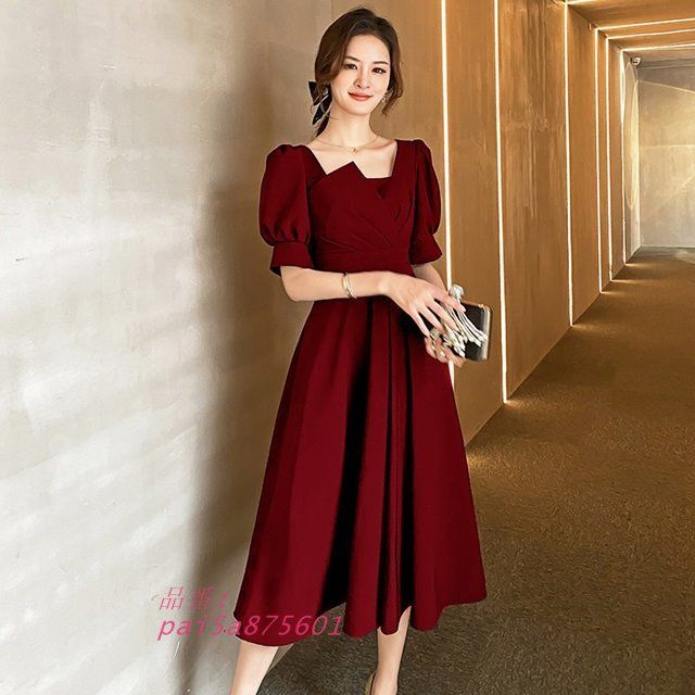 パーティードレス ロング 袖あり パーティードレス 大きいサイズ 3L ミモレ丈 結婚式 結婚式お呼ばれドレス 演奏会 4L ロングドレス ドレス 結婚式 ワンピース pai5a875601