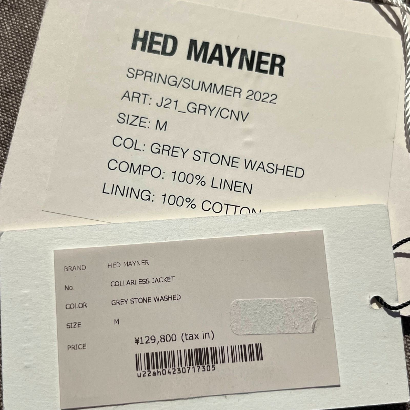 ジャケット・アウター hed mayner collarless jacket HED MAYNER / COLLARLESS JACKET – VISION OF FASHION