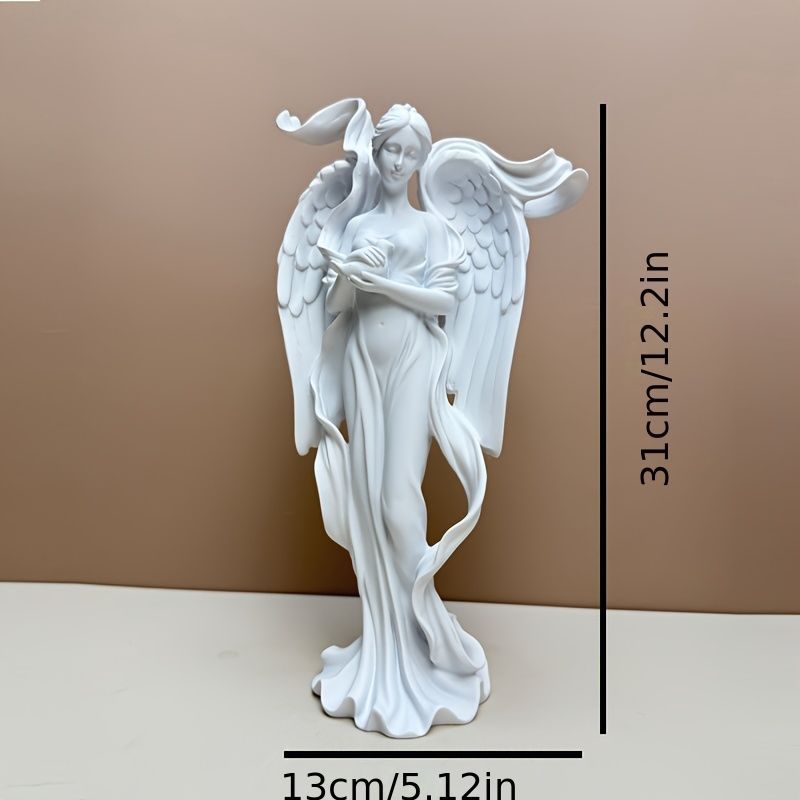 置物 オブジェ ガーデンオーナメント 天使の女性 エンジェル 彫刻風 屋外 屋内 インテリア 玄関 リビング ダイニング 装飾 庭 ガーデニング 装飾 ガーデン シンプル ギフト インテリア用品 贈り物 雑貨 樹脂