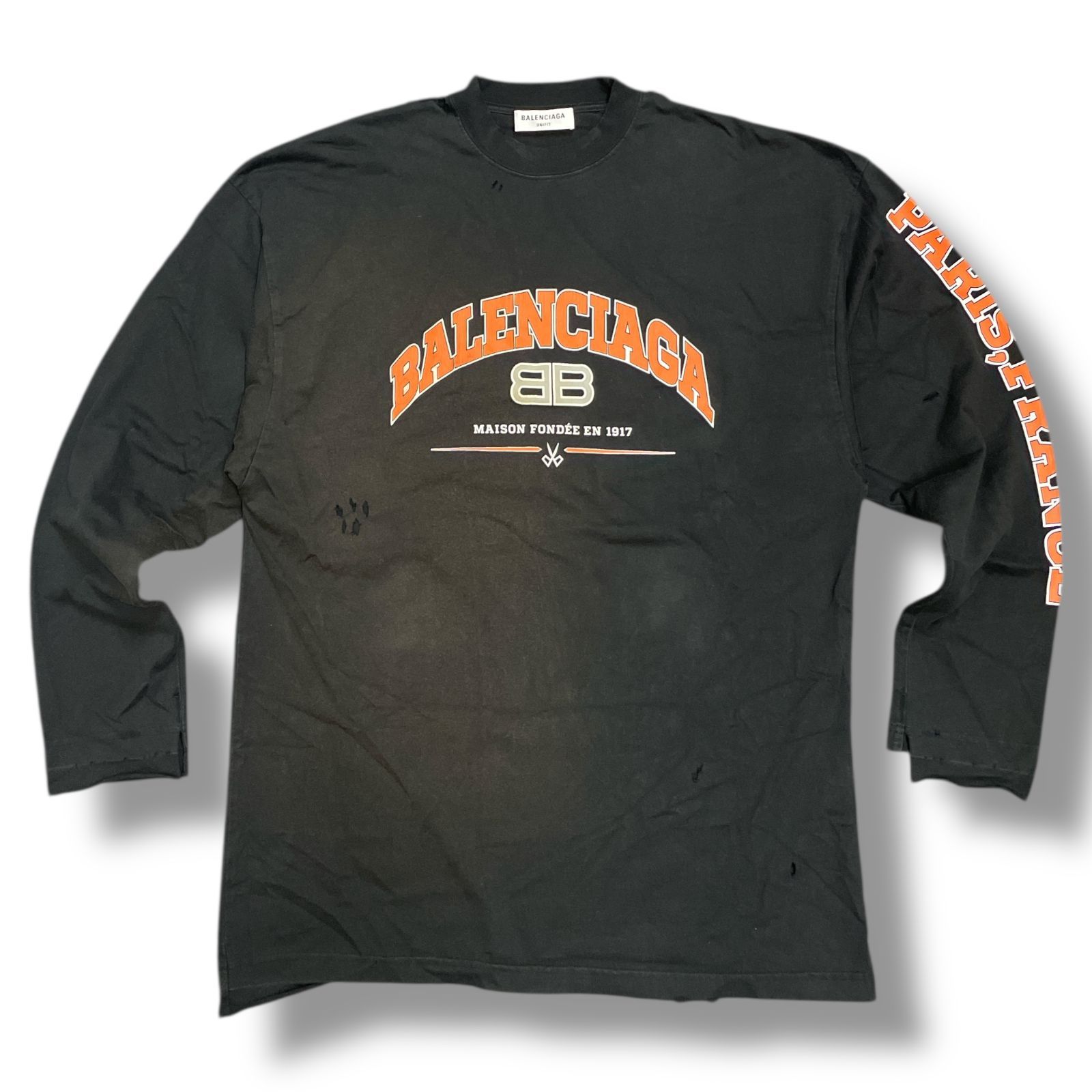 ◇直営店◇【BALENCIAGA】PARIS SOCCER ロングスリーブ Tシャツ