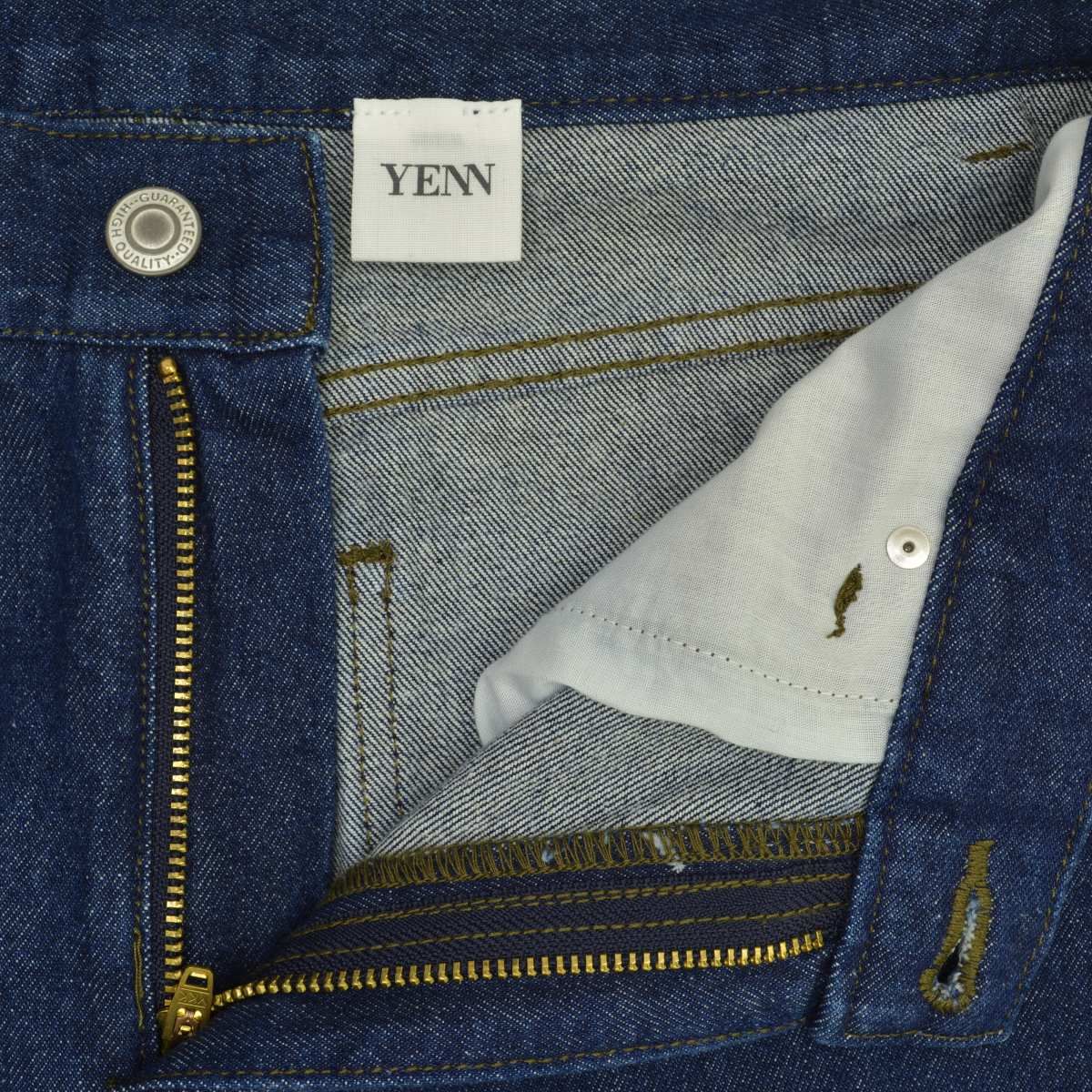 YENN】Y244-31112 SIDE PLEATED DENIM PANTSデニムパンツ 