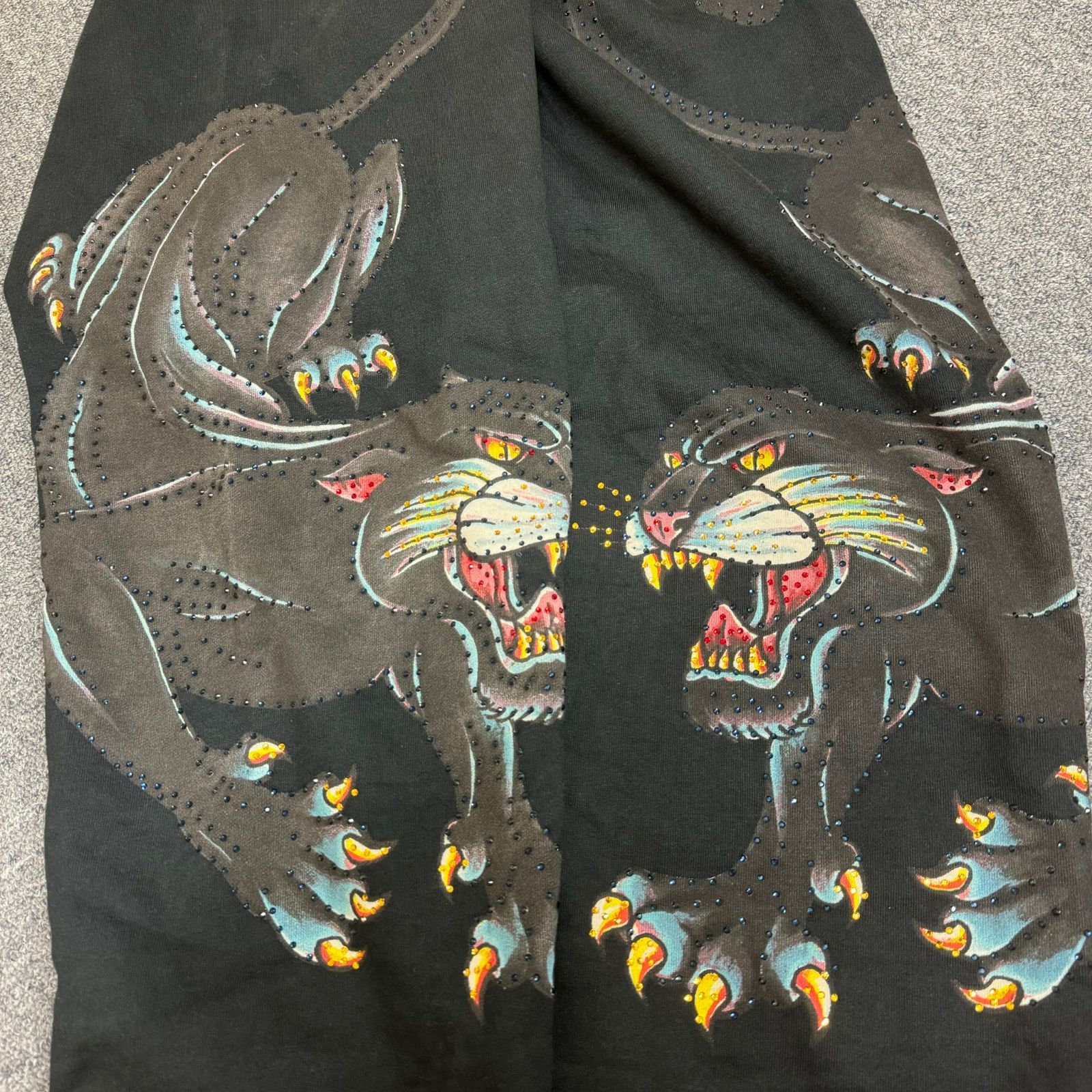 国内正規 Supreme 21SS Panther Sweatpant パンサー スウェットパンツ ラインストーン シュプリーム ブラック M  70864A3 - メルカリ