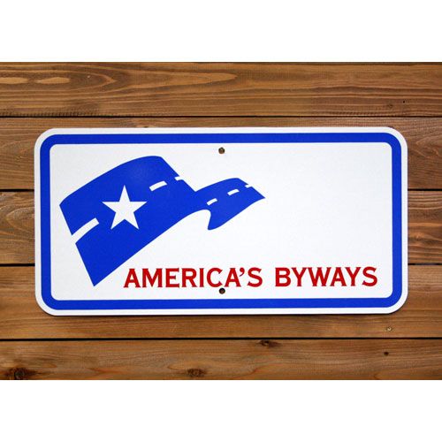 アメリカの道路標識 「AMERICA'S BYWAYS」（アメリカズ バイウェイズ ）縦30.5×横61cm アメリカ製 看板 トラフィックサイン  ガレージング 店舗装飾 - メルカリ