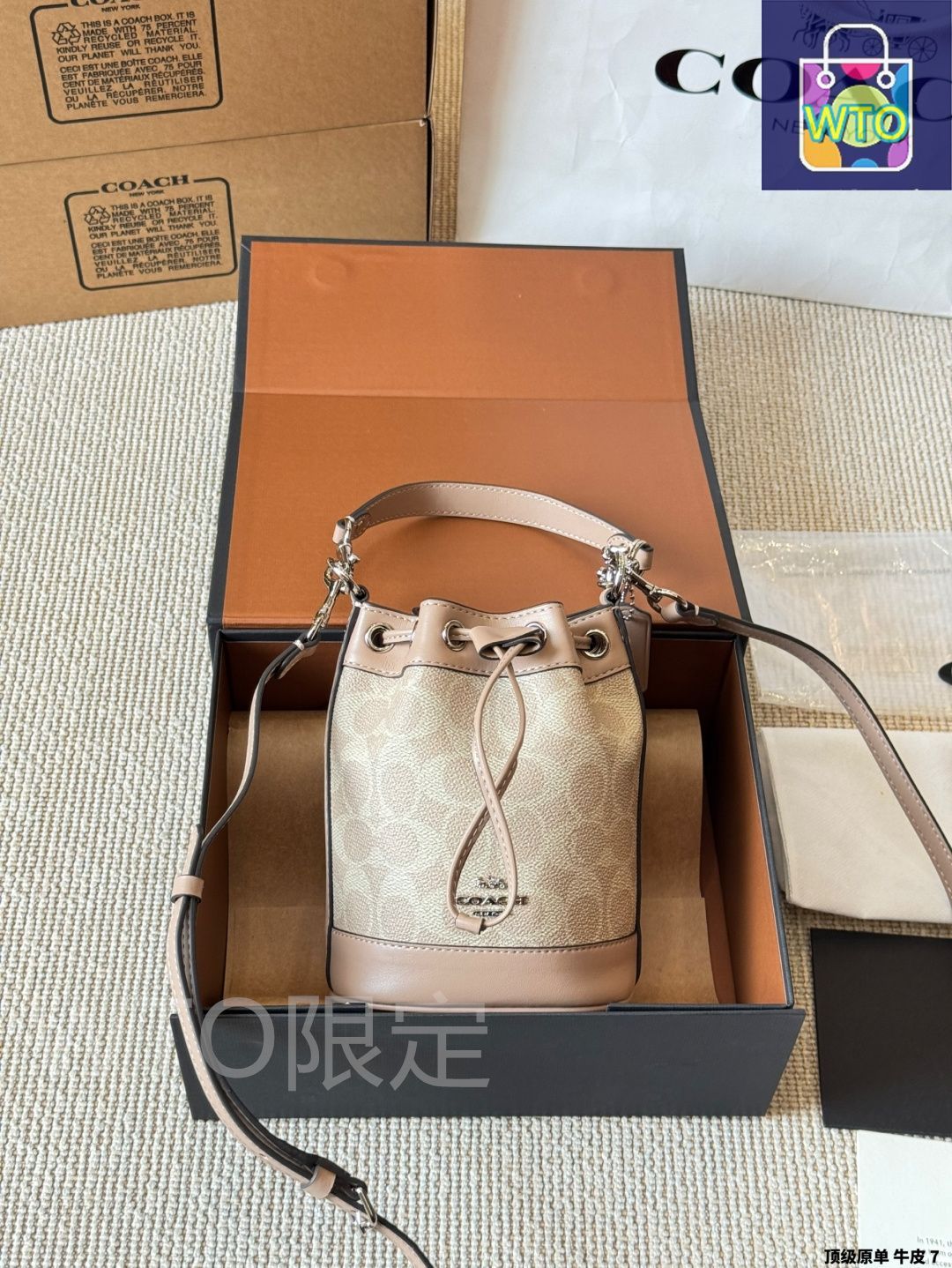 【未使用に近い✨】コーチ デンプシー バケットバッグ 巾着 2way ミニバック COACH - コーチ 巾着 2way バッグ レッド ゴールド デンプシー