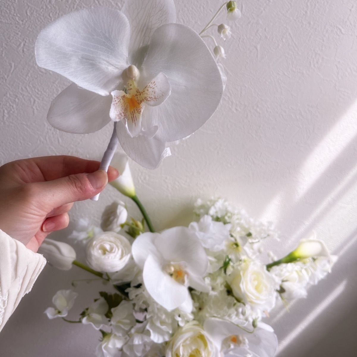 王道ホワイト♡純白クラッチブーケ ウェディングブーケ