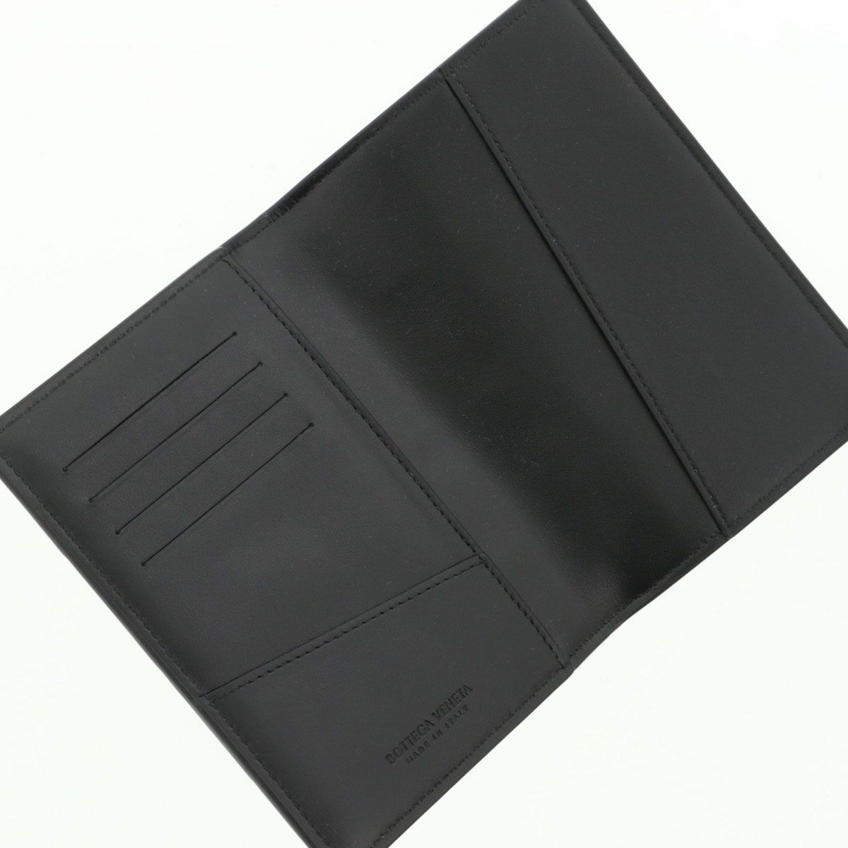 ボッテガヴェネタ カセット パスポートケース 手帳カバー 777046 メンズ レザー ブラック