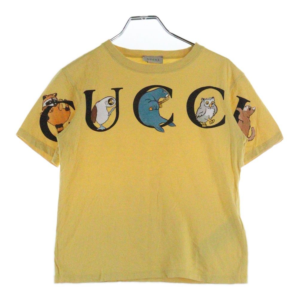 GUCCI (グッチ) フロントロゴアニマルプリント キッズ クルーネック