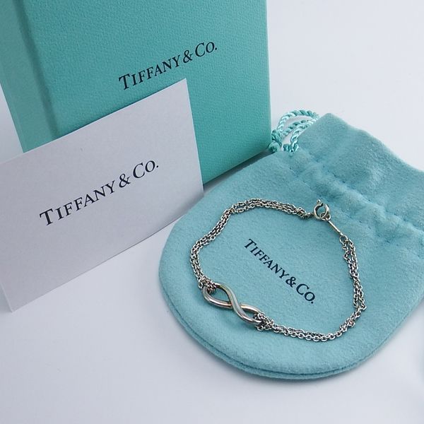 Tiffany Co. インフィニティブレスレット ダブルチェーン ショップ袋