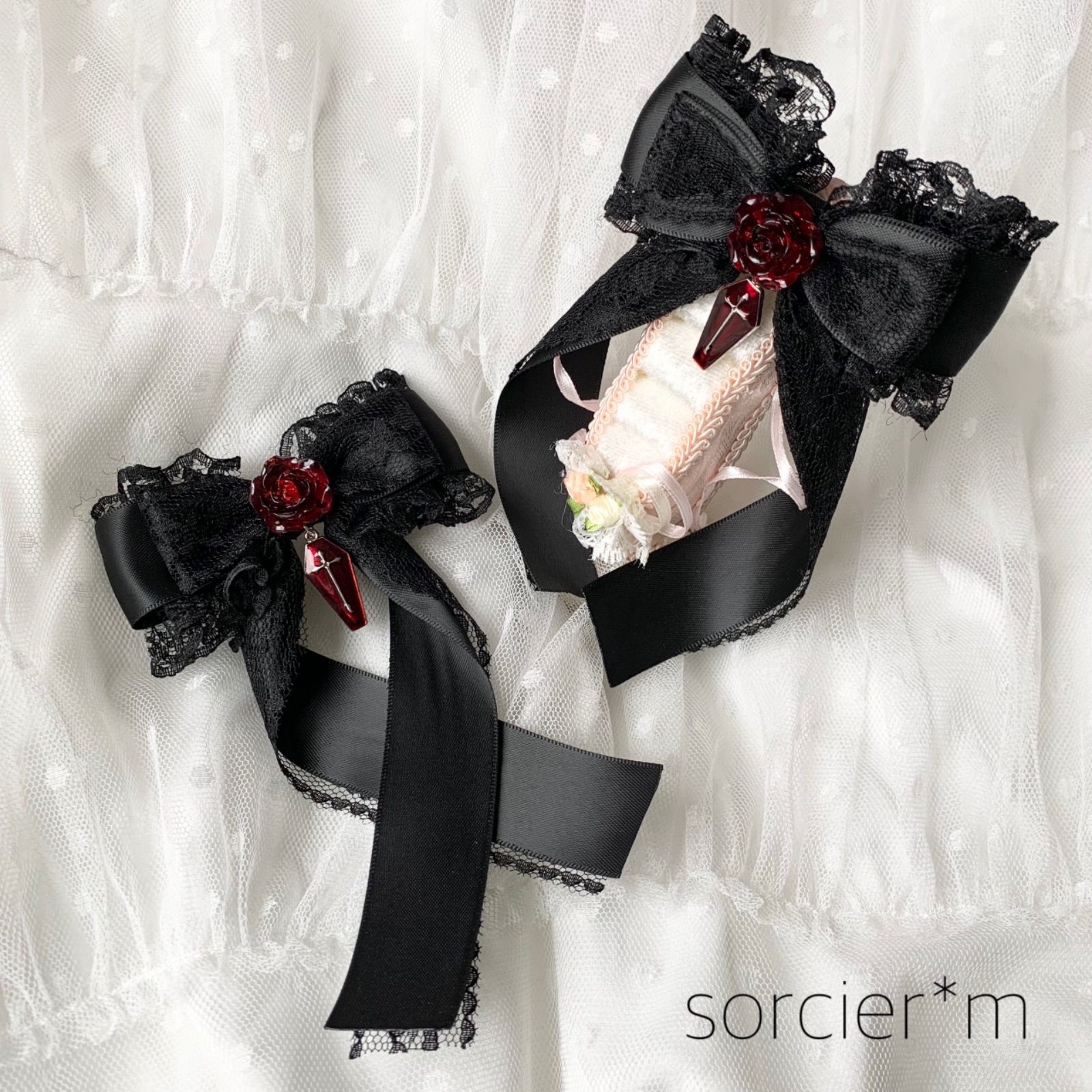 Gothic Princess ♡ ツインテール リボン ヘアクリップ 量産型