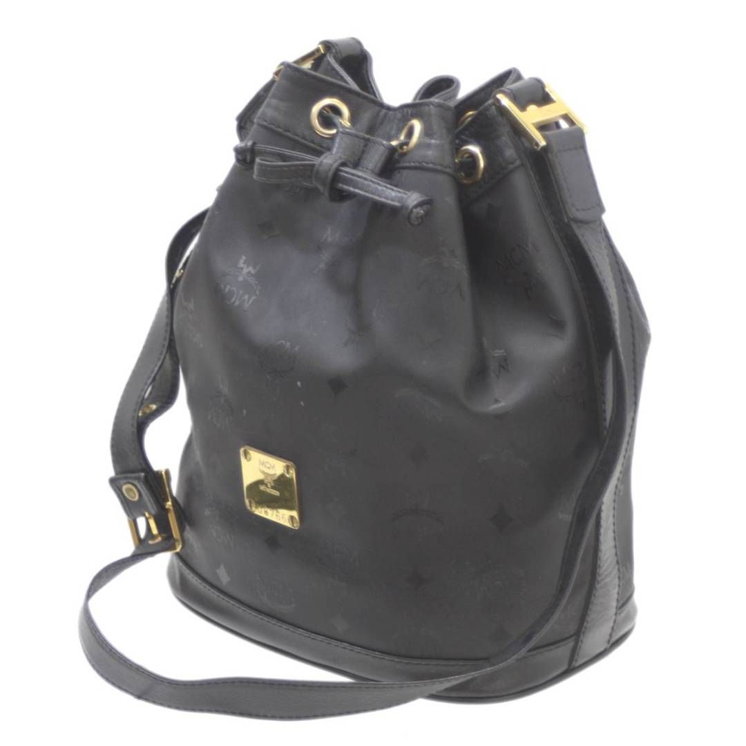 MCM|エムシーエム 巾着ショルダーバッグ ブラック IS Bランク