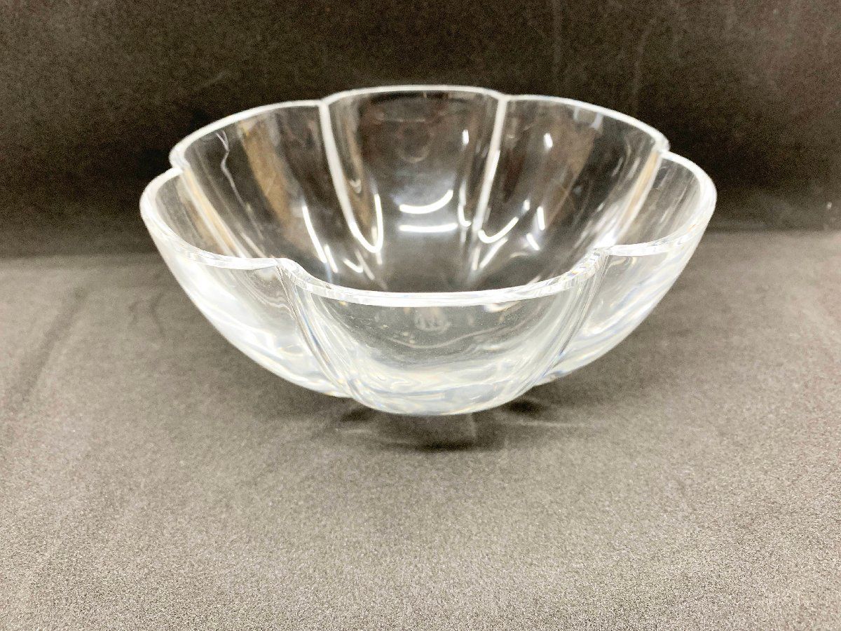 Baccarat オールドバカラ フット ボウル ローブ デザイン クリスタルガラス サラダボウル 1940～50年 年代物 ヴィンテージ 他373