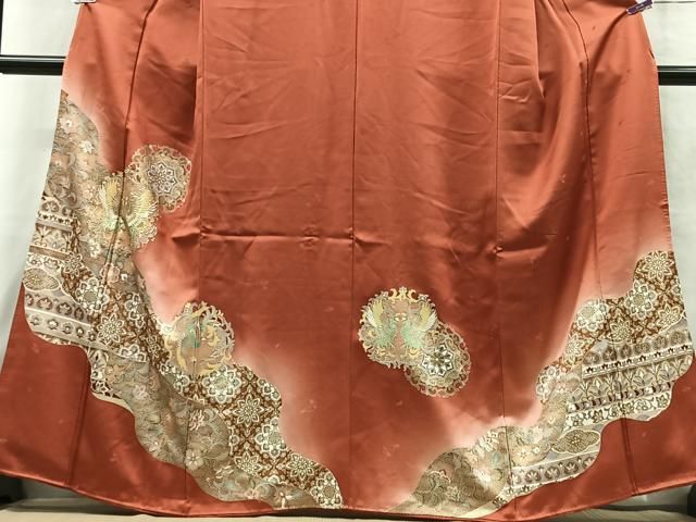 平和屋着物□訪問着 鳳凰花文 暈し染め 金彩 正絹 逸品