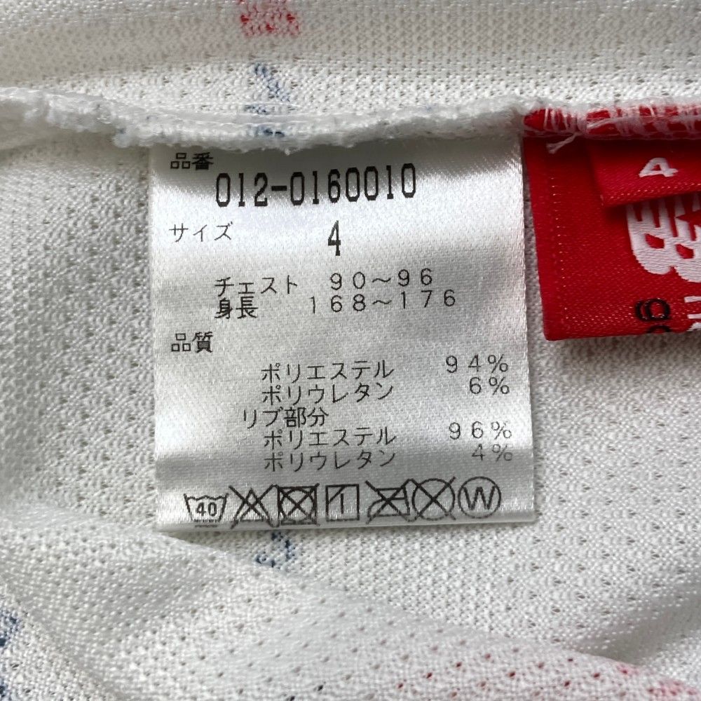 サイズ：4 NEW BALANCE GOLF ニューバランス  半袖ポロシャツ スニーカー総柄 ホワイト系 [240101444859] ゴルフウェア メンズ ストスト サイズ：4 NEW BALANCE GOLF ニューバランス 半袖ポロシャツ