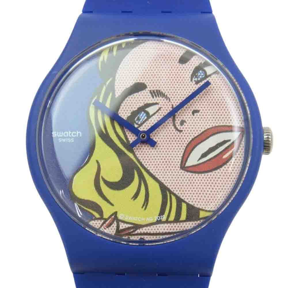 Swatch スウォッチ 時計 MoMA GIRL BY ROY リストウォッチ 腕時計 ブルー系【中古】