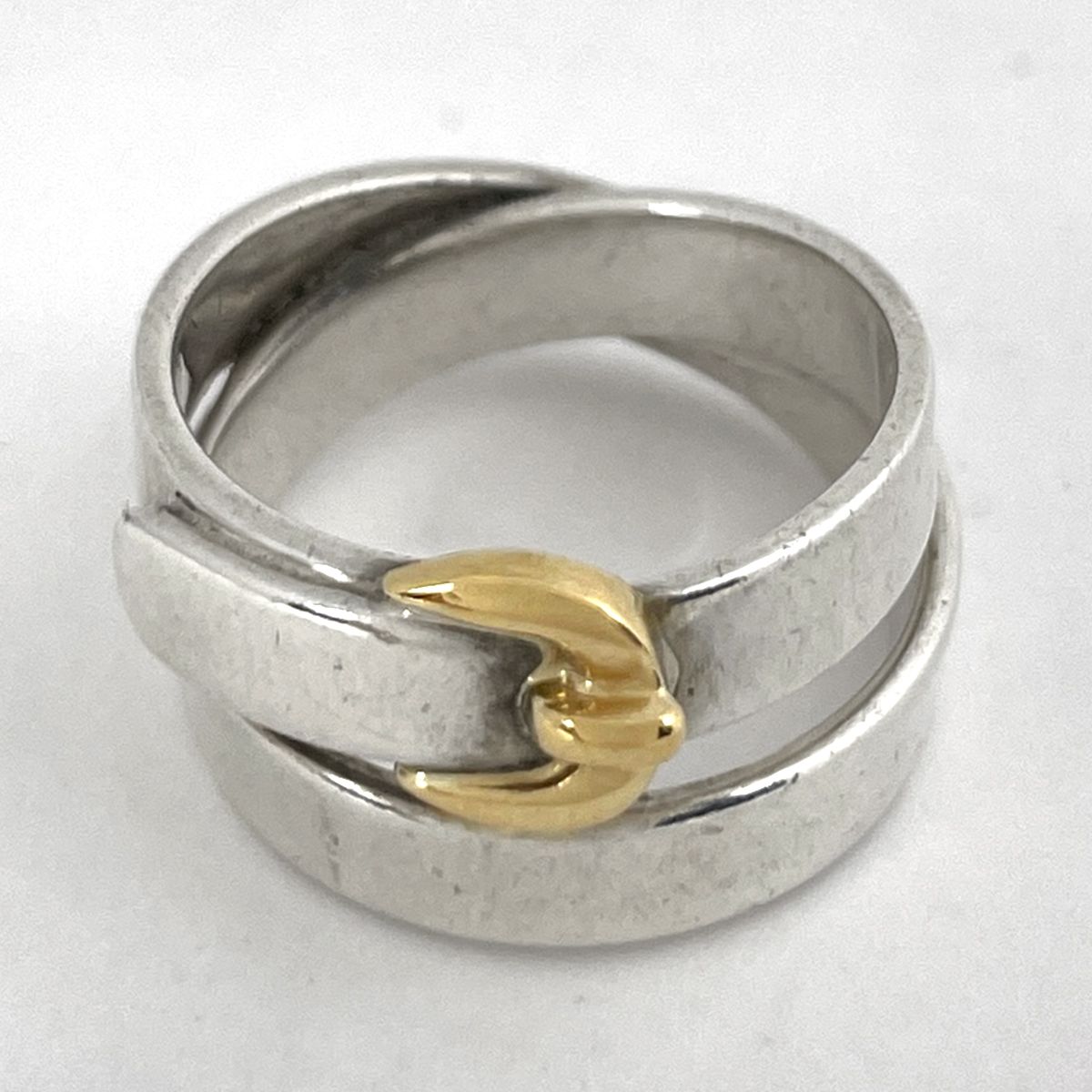 中古】HERMES エルメス リング 指輪 サンチュール ベルト シルバー