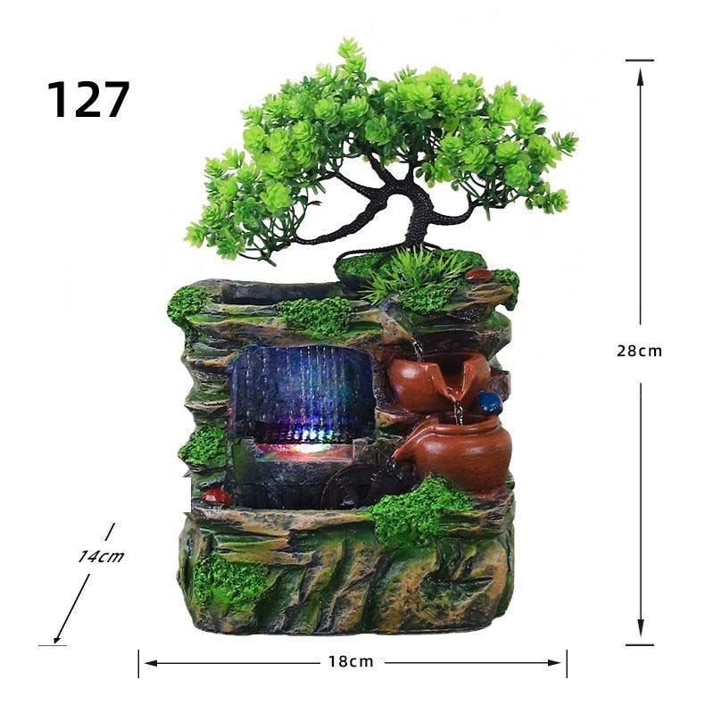 セラミック流水装飾リビングルームラッキー風水ホイールオフィスデスクトップ小魚タンク循環水 卓上噴水 屋内リラクゼーションデスクトップ循環水噴水滝加湿器装飾  噴水の装飾 卓上噴水 風水リラクゼーションウォーターフィーチャー 美しい循環式噴水 ホーム ... 滝の噴水 ... 屋内噴水 風水リラクゼーションウォーターフィーチャー 美しい循環式噴水 ホームデコレーション用(Green)