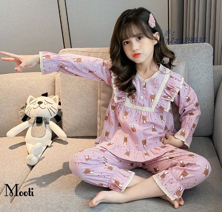 キッズ 女の子 パジャマ 長袖 ルームウェア ジュニア 部屋着 長袖パジャマ 子供 春 子供服 寝間着 子供パジャマ [VIISEN] 0 ルーム