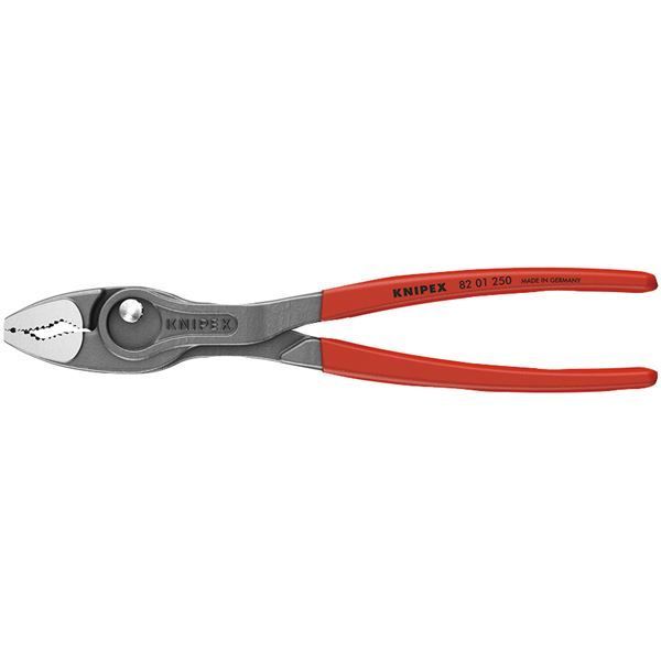KNIPEX クニペックス TwinGripツイングリップ スリップジョイント プライヤー 250mm プラスティックコーティングハンドル パッケージ入 8201-250SB
