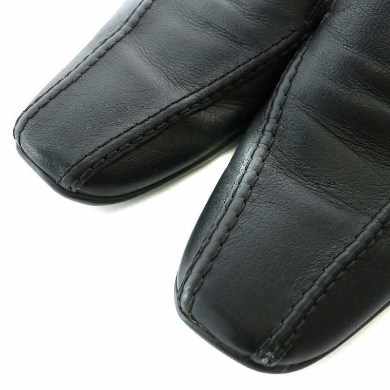 PRADA SPORT レザー ローファー ロゴバンド スクエアトゥ ビジネス