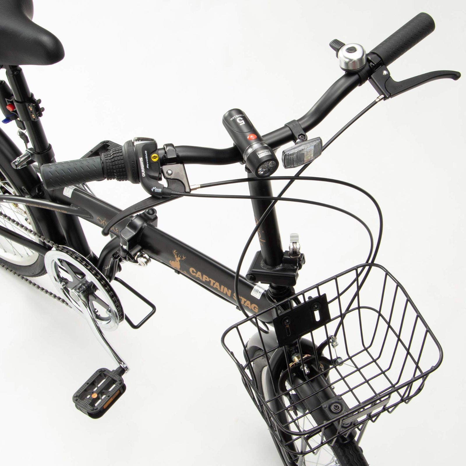 20インチ 折りたたみ自転車 シマノ6段変速/バッテリー/ワイヤー錠/ 泥