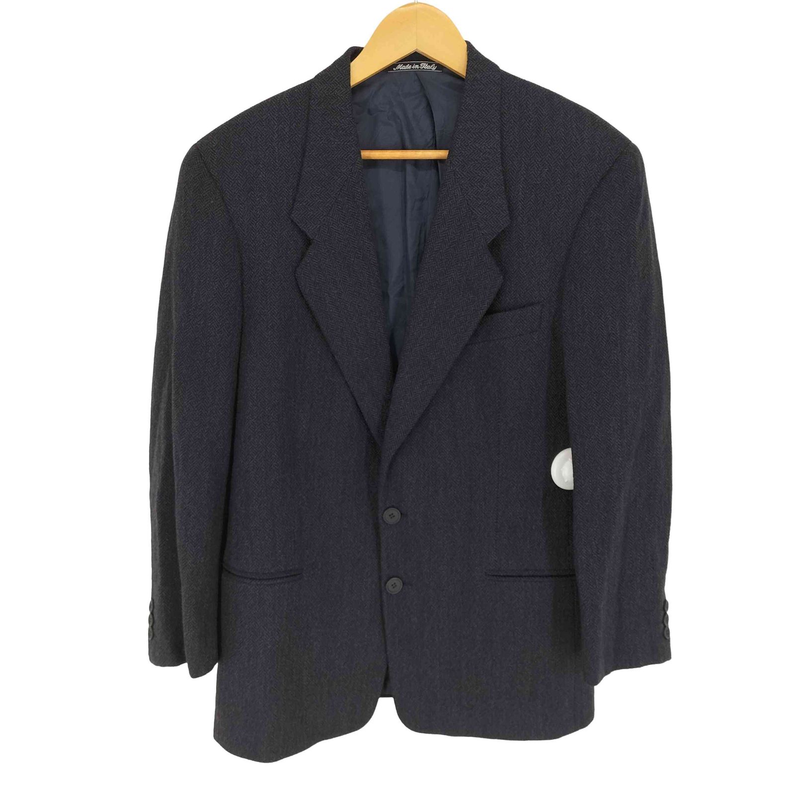 アルマーニ　ヘリンボーンジャケット Giorgio Armani ヘリンボーン シングルジャケット | ブルー