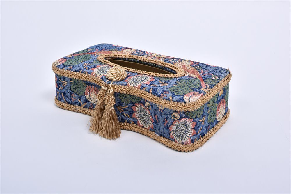 ティッシュ ボックスケース ホルダー ジェニファーテイラー いちご泥棒