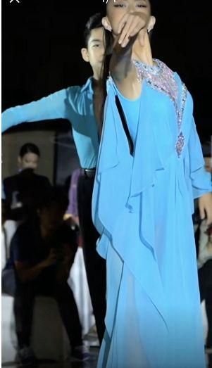 社交ダンス衣装 ブルー