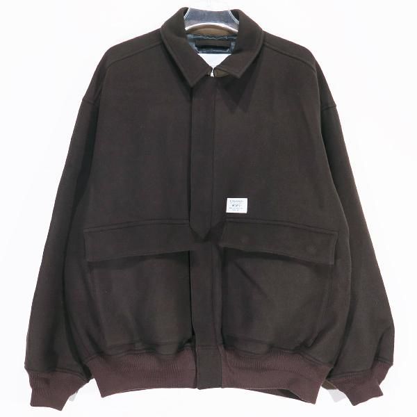 23 美品 国内正規品 WTAPS ダブルタップス 23AW 232BRDT-JKM04 JFW-01 JACKET WONY. MELTON  メルトン フライトジャケット 02 ブラック MA-1 - GETNIPPON เก็ทนิปปอน