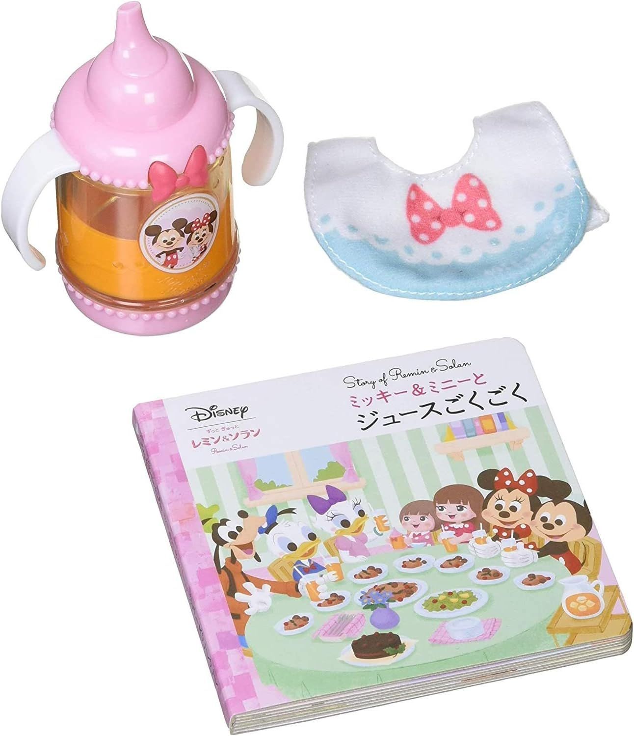 【新品】ずっと ぎゅっと レミンu0026ソラン ミッキーu0026ミニー ジュースマグu0026スタイセット