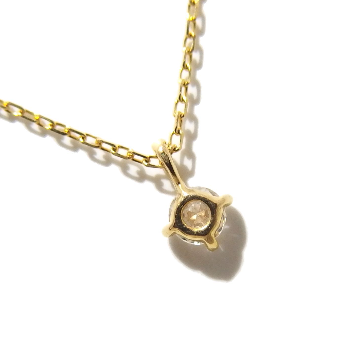 美品 ete K18 ダイヤモンド ネックレス「ブライト」 0.06ct エテ