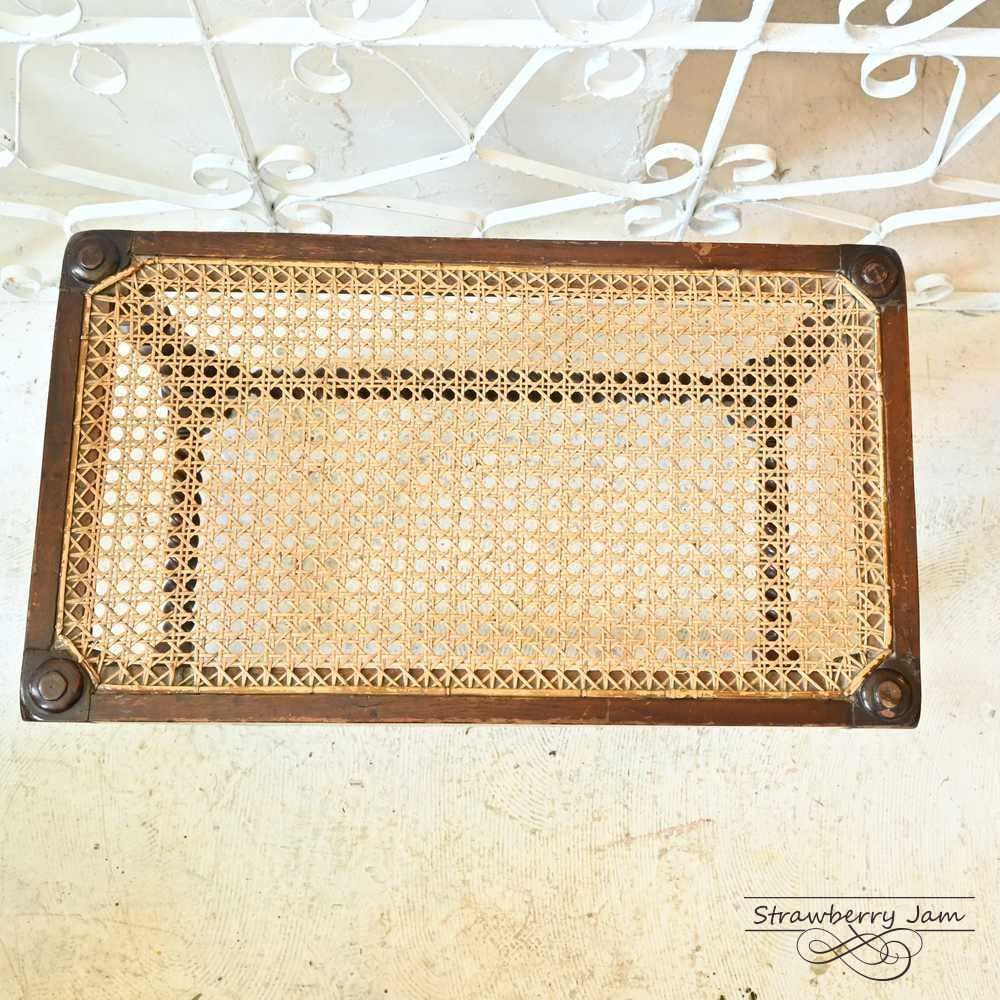 L3705-201 英国アンティーク オーク スツール ラタンチェア ツイスト L3705-201 英国アンティーク オーク スツール ラタンチェア