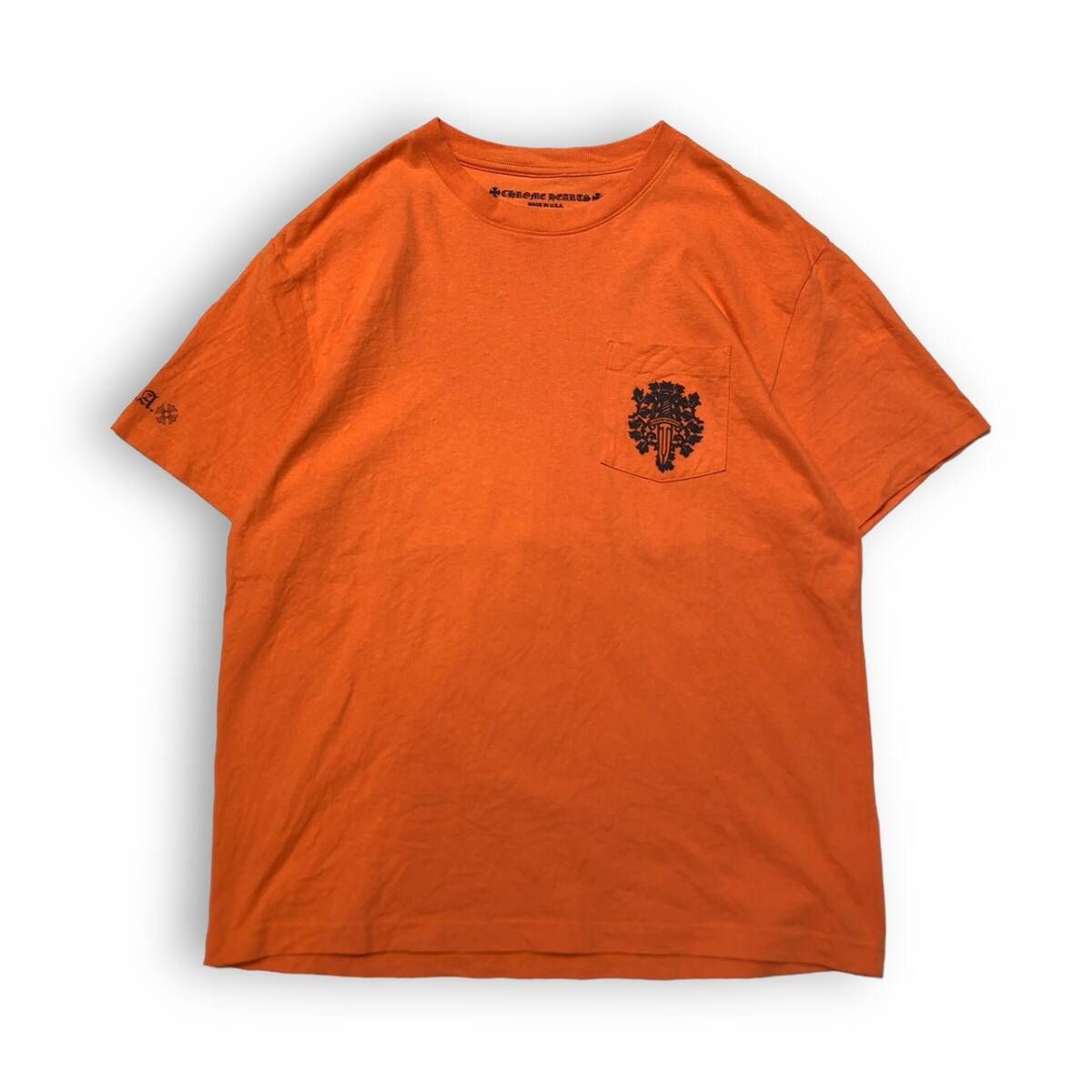 CHROME HEARTS DAGGER PRINT SHORT SLEEVE T-SHIRT ORANGE siye XL ダガープリントTシャツ 半袖Tシャツ  オレンジ クロム・ハーツ