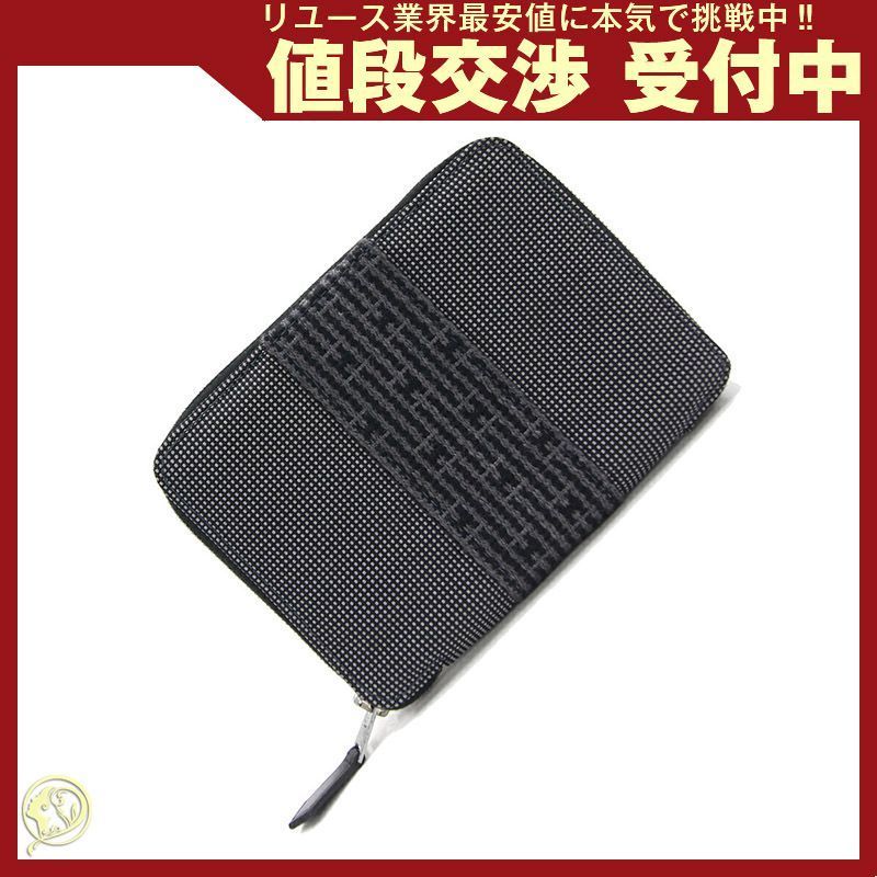 エルメス コインケース エールライン パースPM グレー キャンバス 中古  