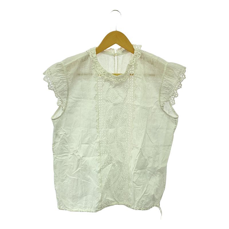 レディース 45R インドカディdeカットワークTシャツ ホワイト